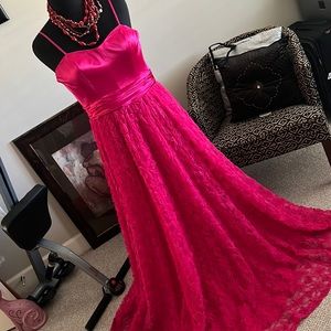 Defined luxury, fuschia fusion dress!